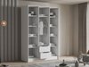Armoire Closico Calvron I (Blanc + Blanc brillant)