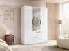 Armoire Closico Calvron II (Blanc + Blanc brillant)