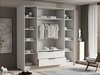 Armoire Closico Cadron II (Blanc + Blanc brillant)