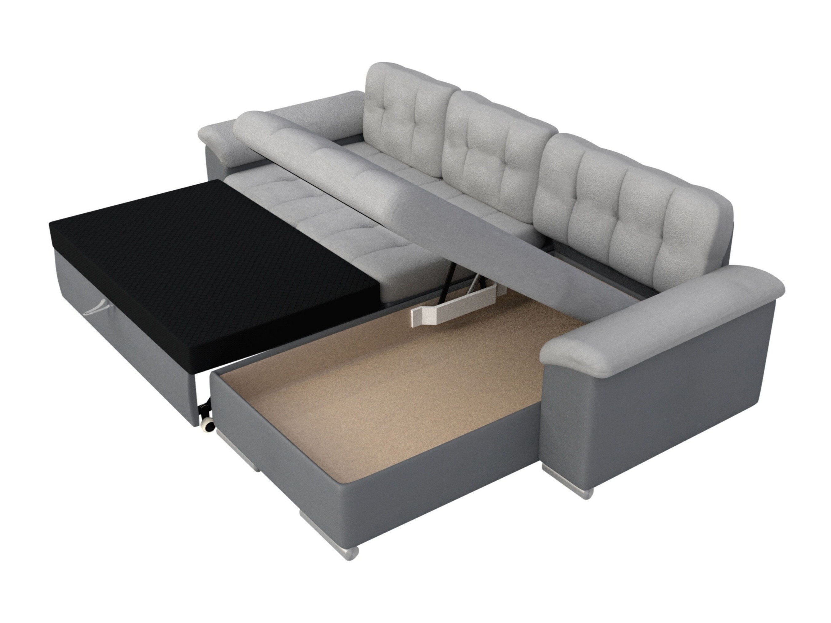 Canapé d'angle Comfivo Mica (Soft 011 + Lawa 05)