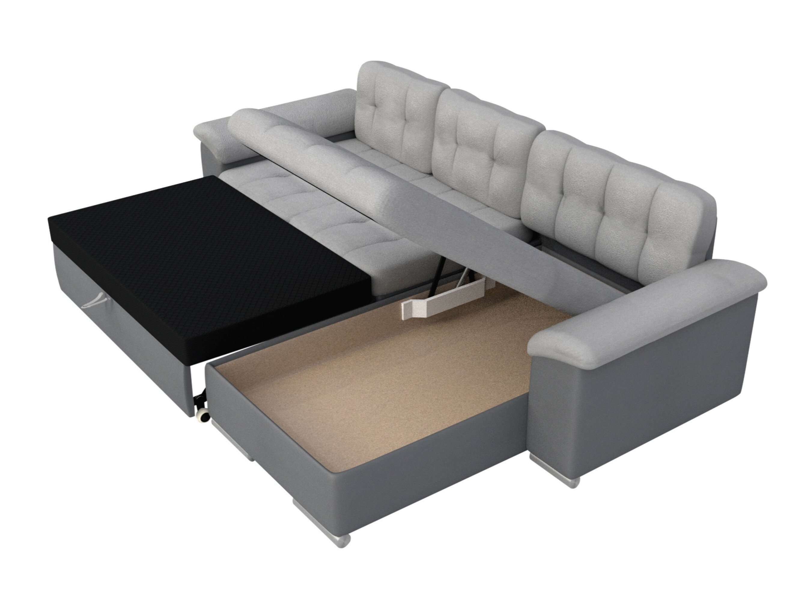 Canapé d'angle Comfivo Mica (Soft 066 + Lawa 02)