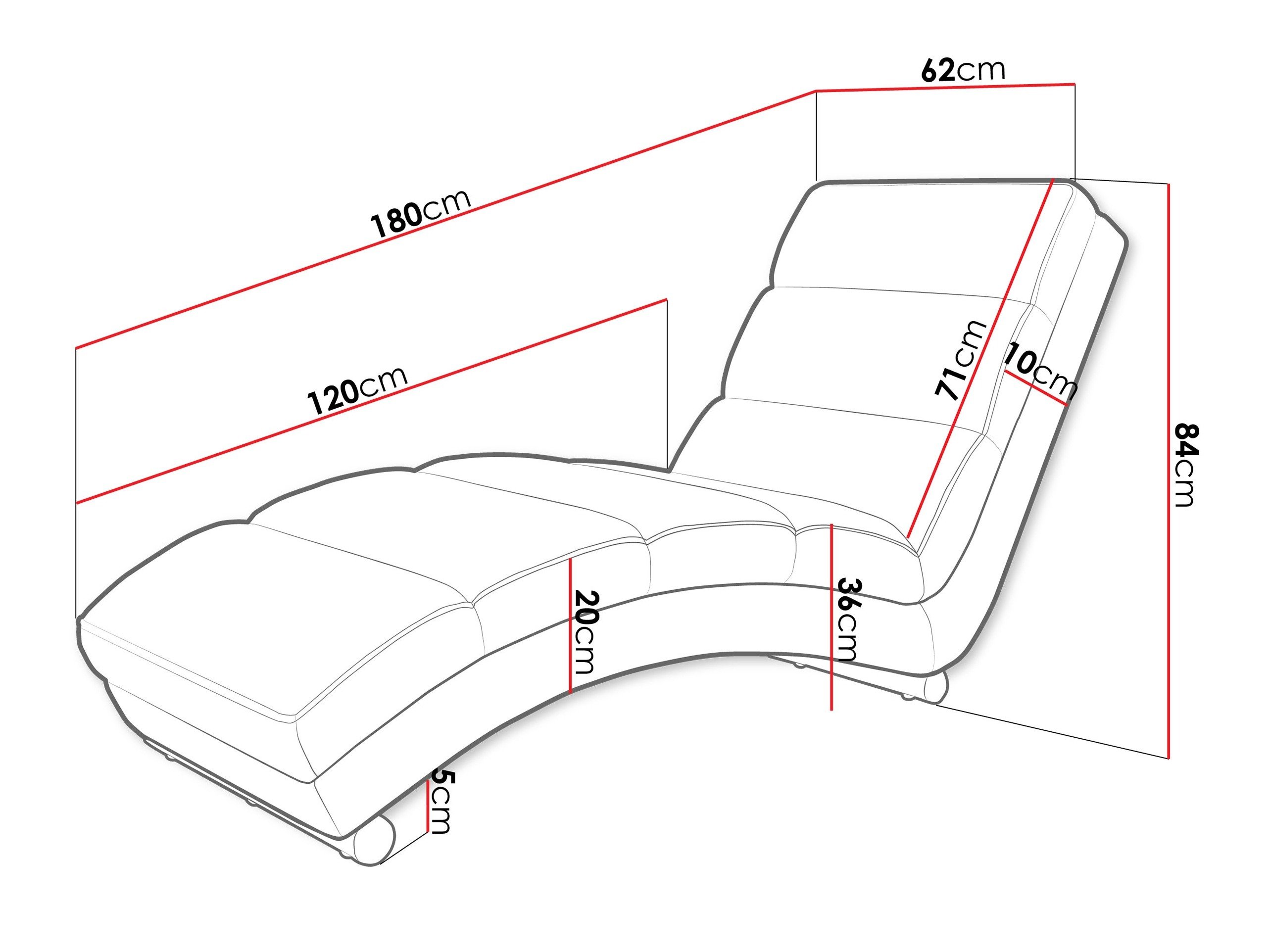 Chaise longue Comfivo Pirum (Paros 03 + Poso 03)