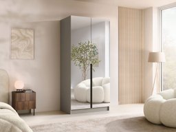 Armoire Closico Staton III (Cachemire + Noir)