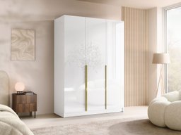 Armoire Closico Decoron I (Blanc + Blanc brillant)