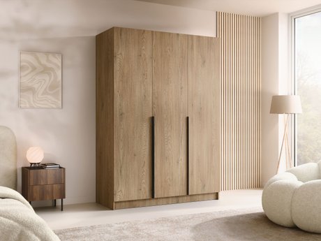Armoire Closico Decoron I (Clair bois + Noir)