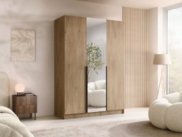 Armoire Closico Decoron II (Clair bois + Noir)