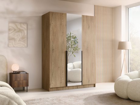 Armoire Closico Decoron II (Clair bois + Noir)