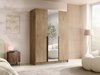 Armoire Closico Decoron II (Clair bois + Noir)