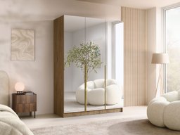 Armoire Closico Decoron III (Clair bois + Doré)