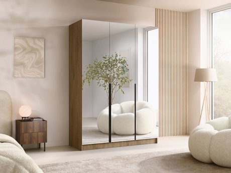 Armoire Closico Decoron III (Clair bois + Noir)