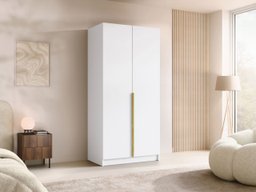 Armoire Closico Staton I (Blanc + Doré)