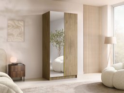 Armoire Closico Staton II (Clair bois + Doré)