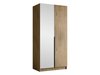 Armoire Closico Staton II (Clair bois + Noir)