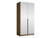 Armoire Closico Staton III (Clair bois + Noir)