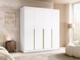 Armoire Closico Navor I (Blanc + Doré)