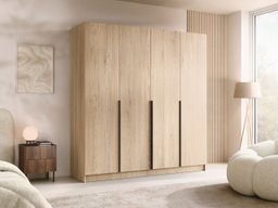 Armoire Closico Navor I (Clair bois + Noir)