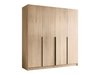 Armoire Closico Navor I (Clair bois + Noir)