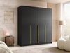 Armoire Closico Navor I (Noir + Doré)