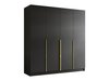 Armoire Closico Navor I (Noir + Doré)