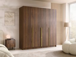 Armoire Closico Navor I (Noyer + Doré)