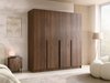 Armoire Closico Navor I (Noyer + Noir)
