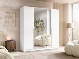 Armoire Closico Navor II (Blanc + Doré)