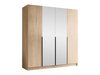 Armoire Closico Navor II (Clair bois + Noir)