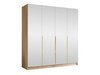Armoire Closico Navor III (Clair bois + Doré)