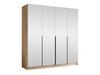 Armoire Closico Navor III (Clair bois + Noir)