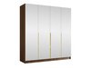 Armoire Closico Navor III (Noyer + Doré)
