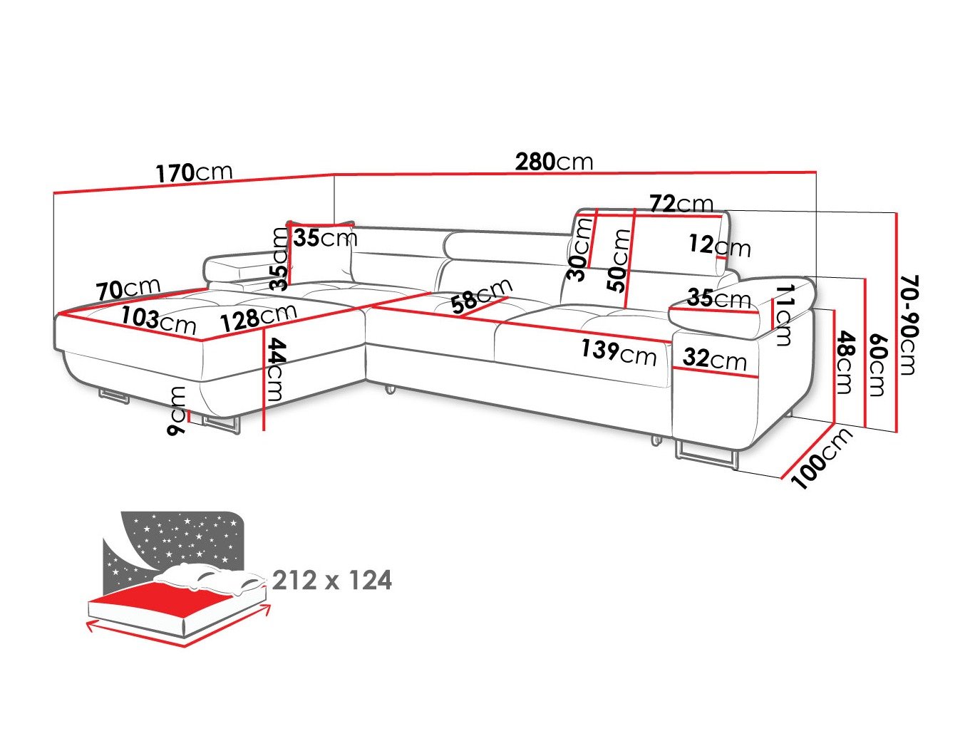 Canapé d'angle Comfivo Vinetum II (Poso 03)