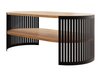 Table basse Civer III (Noir + Chêne doré artisanal)