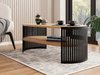 Table basse Civer III (Noir + Chêne doré artisanal)