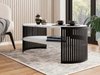 Table basse Civer III (Noir + Marbre blanc)