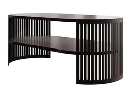 Table basse Civer III (Noir + Marbre noir)