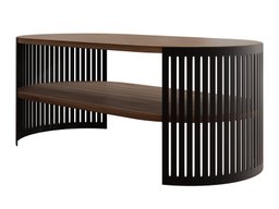 Table basse Civer III (Noir + Noyer)
