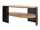 Table basse Civer VI (Noir + Chêne doré artisanal)