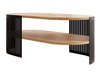 Table basse Civer VI (Noir + Chêne doré artisanal)