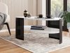 Table basse Civer VI (Noir + Marbre blanc)