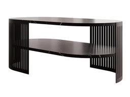 Table basse Civer VI (Noir + Marbre noir)