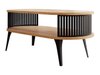 Table basse Vitum III (Noir + Chêne doré artisanal)