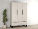 Armoire Avicavu 121 (Cachemire + Noir)