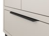 Armoire Avicavu 121 (Cachemire + Noir)