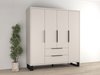 Armoire Avicavu 122 (Cachemire + Noir)