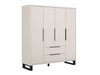 Armoire Avicavu 122 (Cachemire + Noir)