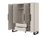 Armoire Avicavu 122 (Cachemire + Noir)
