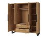 Armoire Avicavu 122 (Chêne wotan + Noir)