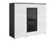 Buffet Mirfivo 103 (Matera gris + Blanc brillant)