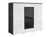 Buffet Mirfivo 103 (Matera gris + Blanc brillant)