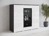 Buffet Mirfivo 103 (Matera gris + Blanc brillant)